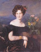 Ferdinand Georg Waldmuller Portrait of Johanna Borckenstein oil painting reproduction